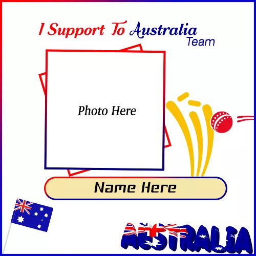 Icc World Cup 2024 Support Team South Africa Photo Frame With Name